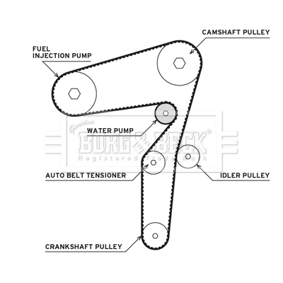 BORG & BECK Vízpumpa + fogasszíj készlet - BTW1081 - TothCarparts