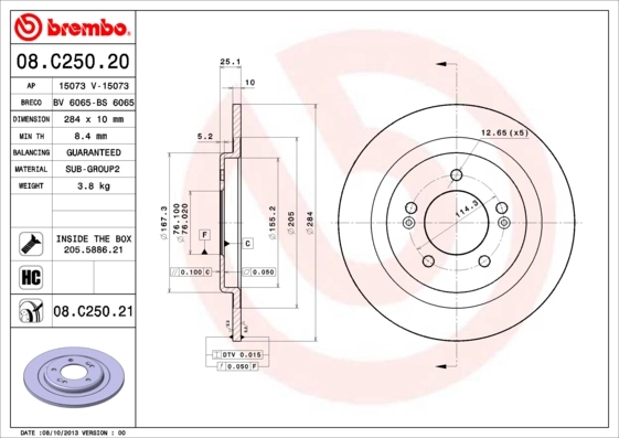 BRECO féktárcsa - BV 6065 - TothCarparts