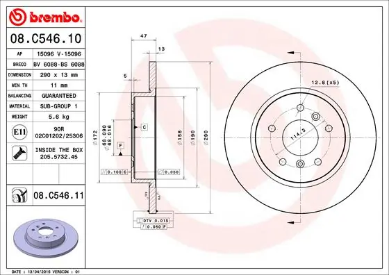 BRECO féktárcsa - BV 6088 - TothCarparts