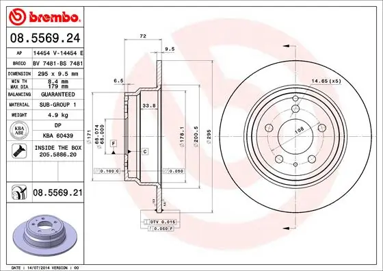 BRECO féktárcsa - BV 7481 - TothCarparts