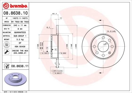 BRECO féktárcsa - BV 7602 - TothCarparts
