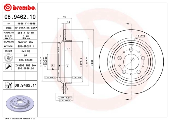 BRECO féktárcsa - BV 7657 - TothCarparts