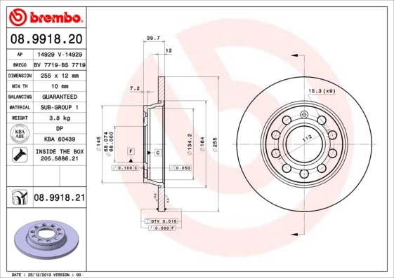 BRECO féktárcsa - BV 7719 - TothCarparts