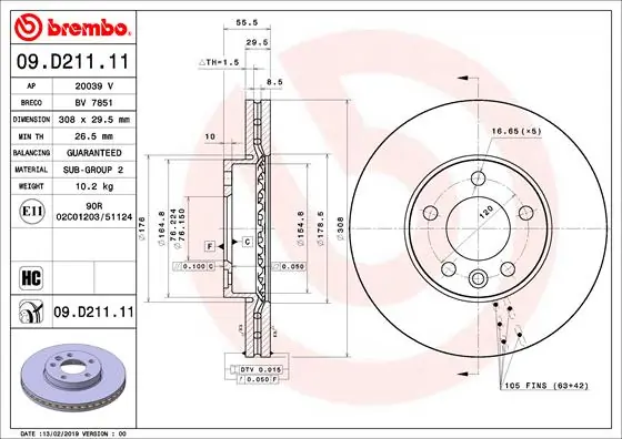 BRECO féktárcsa - BV 7851 - TothCarparts