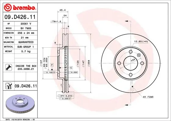 BRECO féktárcsa - BV 7905 - TothCarparts