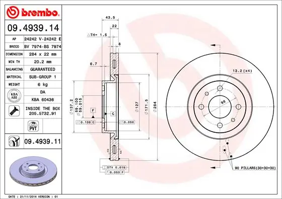 BRECO féktárcsa - BV 7974 - TothCarparts