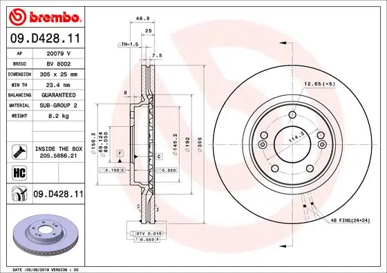 BRECO féktárcsa - BV 8002 - TothCarparts