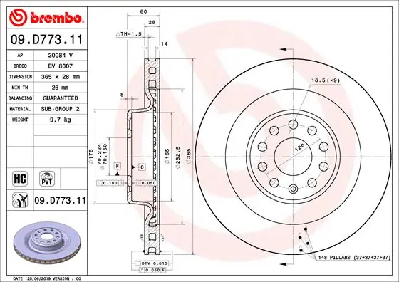 BRECO féktárcsa - BV 8007 - TothCarparts