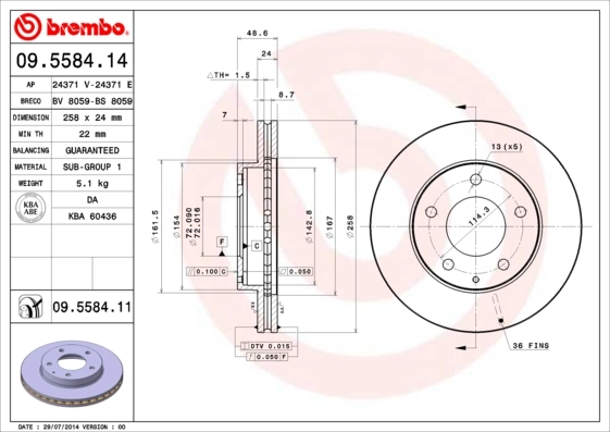 BRECO féktárcsa - BV 8059 - TothCarparts