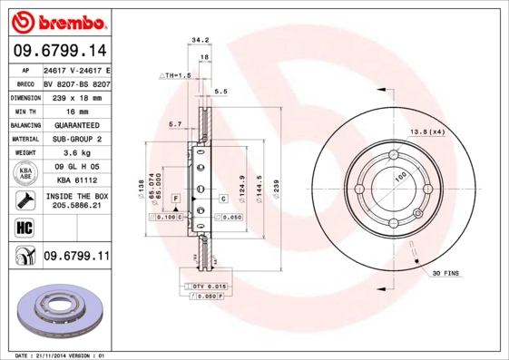 BRECO féktárcsa - BV 8207 - TothCarparts