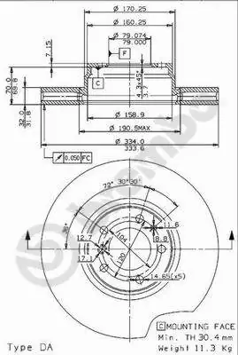 BRECO féktárcsa - BV 8257 - TothCarparts
