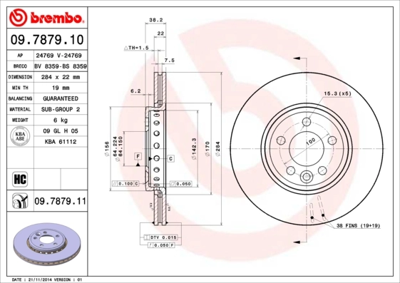 BRECO féktárcsa - BV 8359 - TothCarparts