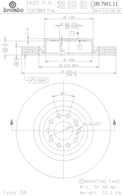 BRECO féktárcsa - BV 8400 - TothCarparts