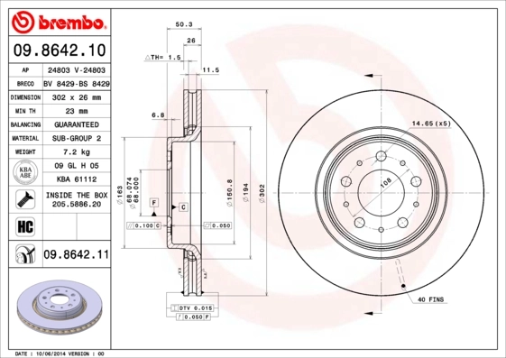 BRECO féktárcsa - BV 8429 - TothCarparts