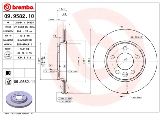 BRECO féktárcsa - BV 8553 - TothCarparts