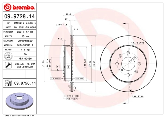 BRECO féktárcsa - BV 8581 - TothCarparts