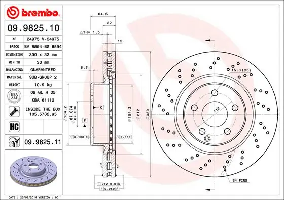 BRECO féktárcsa - BV 8594 - TothCarparts