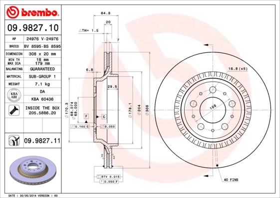 BRECO féktárcsa - BV 8595 - TothCarparts
