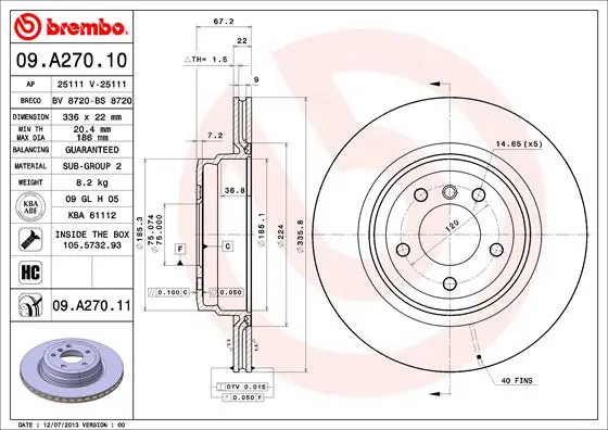 BRECO féktárcsa - BV 8720 - TothCarparts