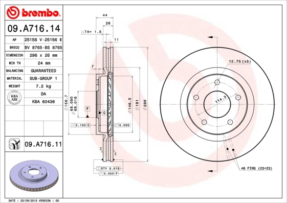 BRECO féktárcsa - BV 8765 - TothCarparts
