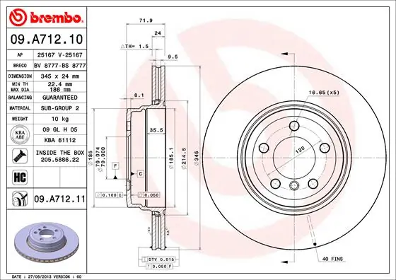 BRECO féktárcsa - BV 8777 - TothCarparts