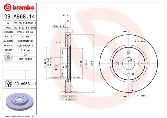 BRECO féktárcsa - BV 8793 - TothCarparts