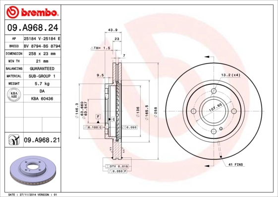 BRECO féktárcsa - BV 8794 - TothCarparts