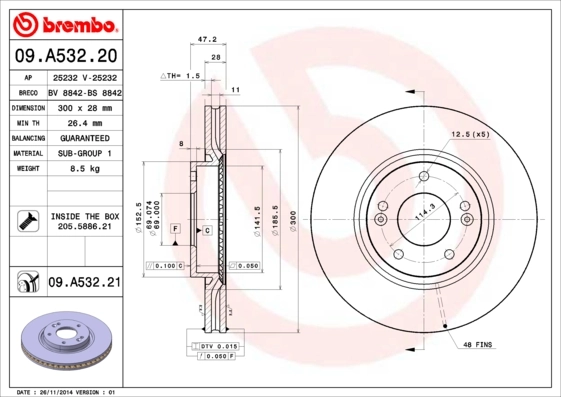 BRECO féktárcsa - BV 8842 - TothCarparts