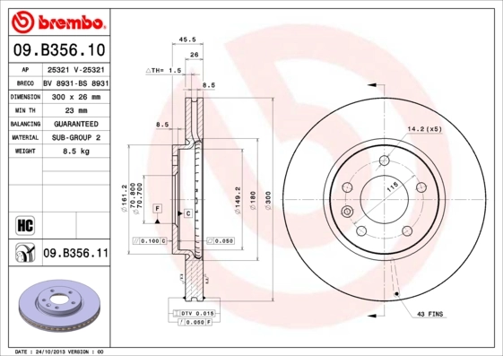 BRECO féktárcsa - BV 8931 - TothCarparts