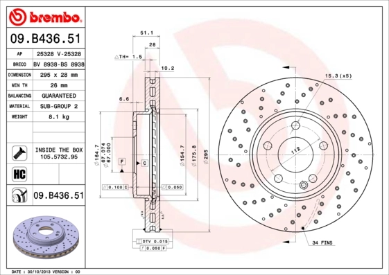BRECO féktárcsa - BV 8938 - TothCarparts