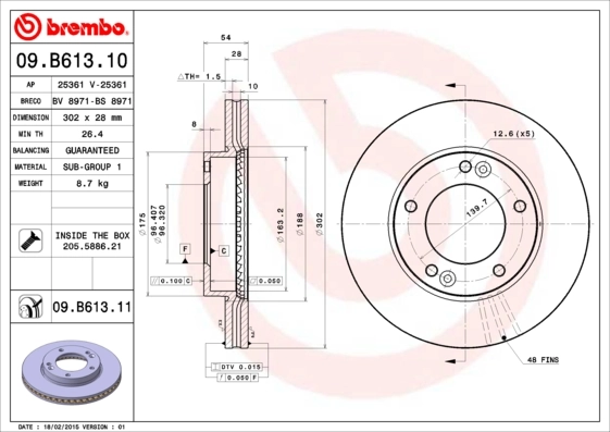 BRECO féktárcsa - BV 8971 - TothCarparts