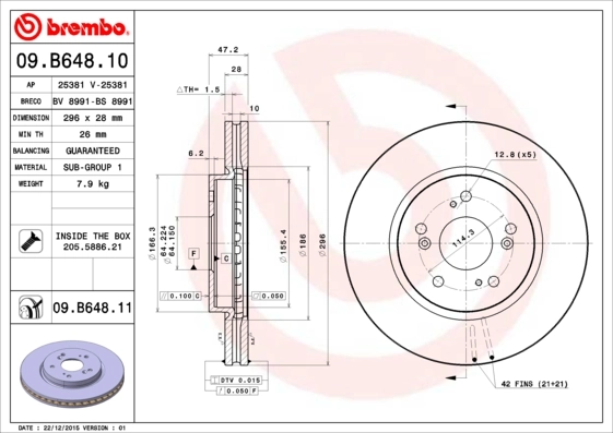 BRECO féktárcsa - BV 8991 - TothCarparts