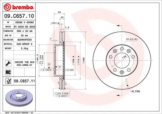 BRECO féktárcsa - BV 9202 - TothCarparts
