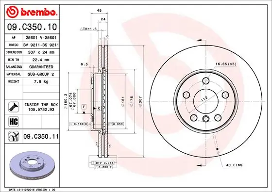 BRECO féktárcsa - BV 9211 - TothCarparts