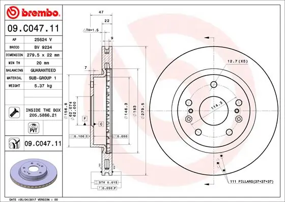 BRECO féktárcsa - BV 9234 - TothCarparts