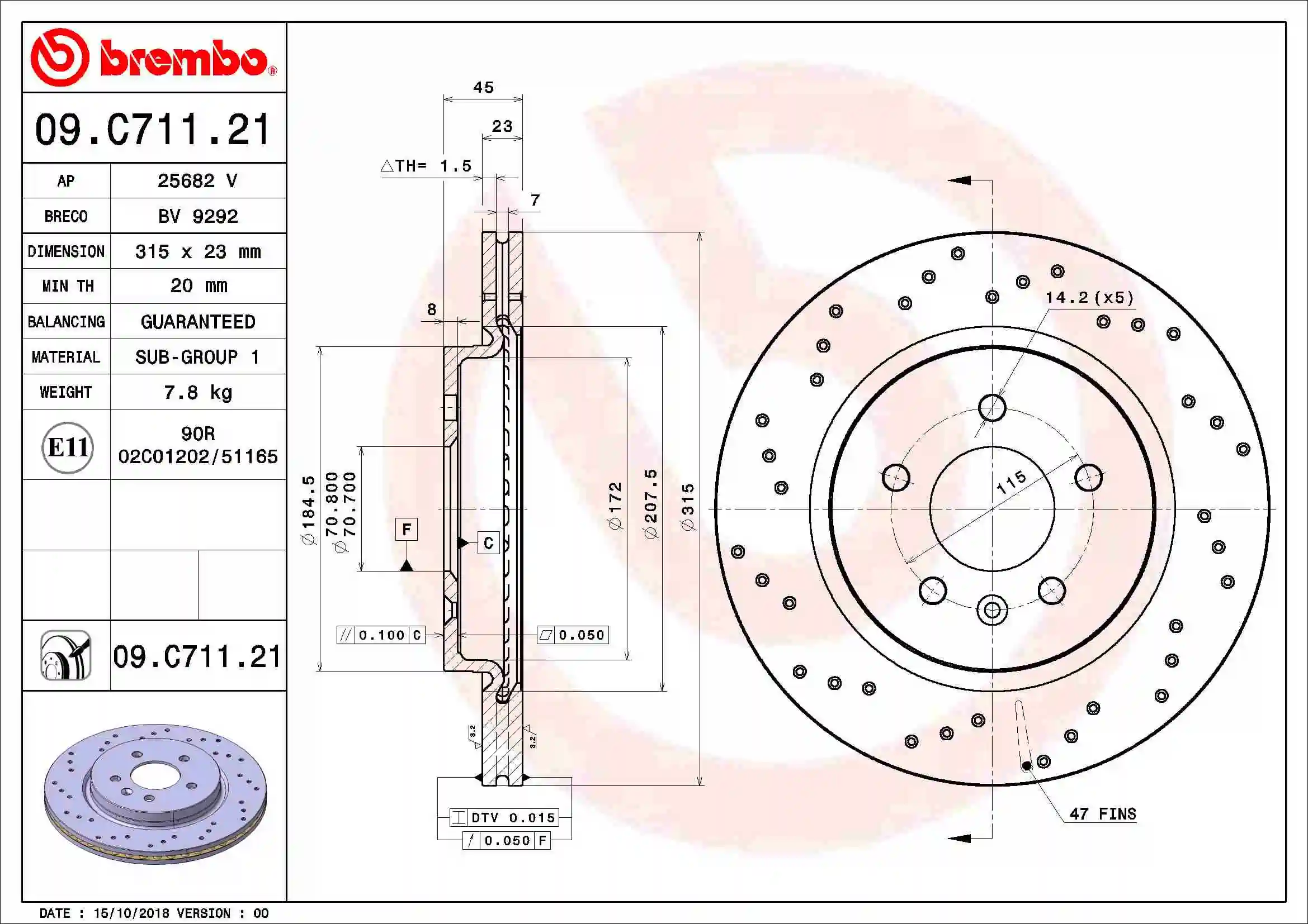 BRECO féktárcsa - BV 9292 - TothCarparts