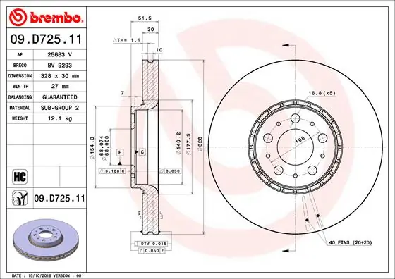 BRECO féktárcsa - BV 9293 - TothCarparts