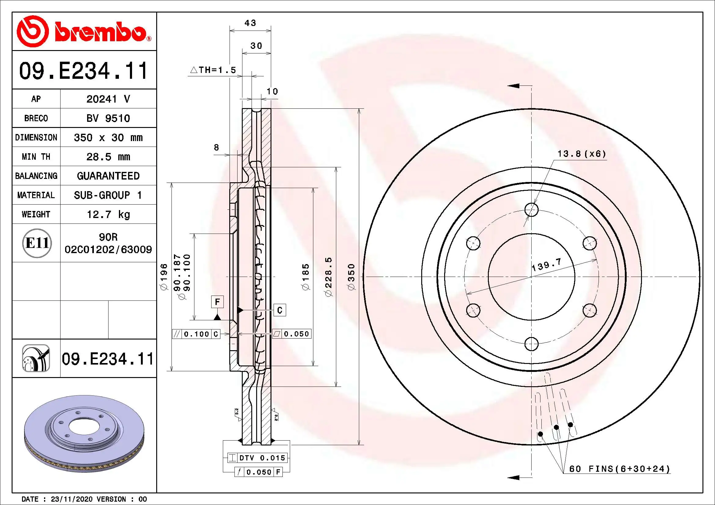 BRECO féktárcsa - BV 9510 - TothCarparts