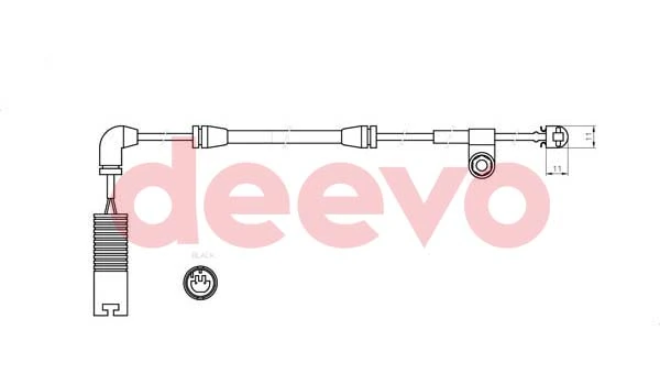 DEEVO figyelmezető kontaktus, fékbetétkopás - BW10580 - TothCarparts