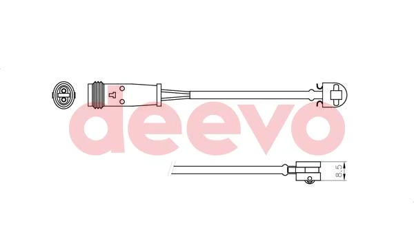 DEEVO figyelmezető kontaktus, fékbetétkopás - BW13700 - TothCarparts