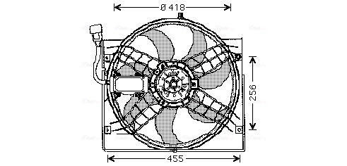 AVA Clever Choice ventilátor, motorhűtés - BW7525 - TothCarparts