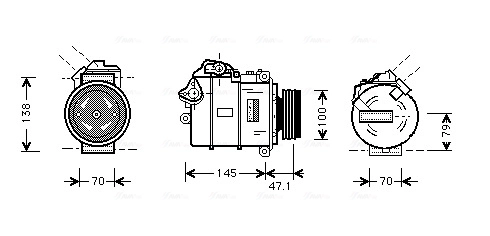 AVA Clever Choice kompresszor, klíma - BWAK306 - TothCarparts
