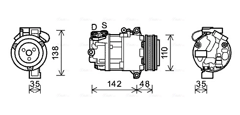 AVA Clever Choice kompresszor, klíma - BWAK390 - TothCarparts