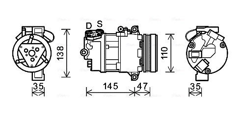 AVA Clever Choice kompresszor, klíma - BWAK395 - TothCarparts