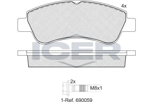 ANDEL fékbetétkészlet, tárcsafék - 181388-701 - TothCarparts