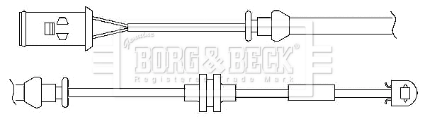 BORG & BECK figyelmezető kontaktus, fékbetétkopás - BWL3024 - TothCarparts