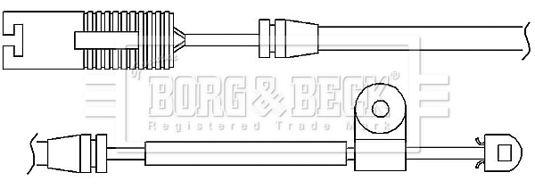 BORG & BECK figyelmezető kontaktus, fékbetétkopás - BWL3027 - TothCarparts