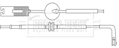 BORG & BECK figyelmezető kontaktus, fékbetétkopás - BWL3070 - TothCarparts
