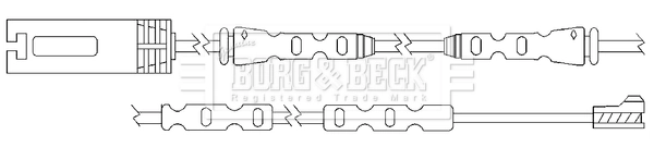 BORG & BECK figyelmezető kontaktus, fékbetétkopás - BWL3096 - TothCarparts