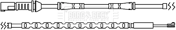 BORG & BECK figyelmezető kontaktus, fékbetétkopás - BWL3102 - TothCarparts